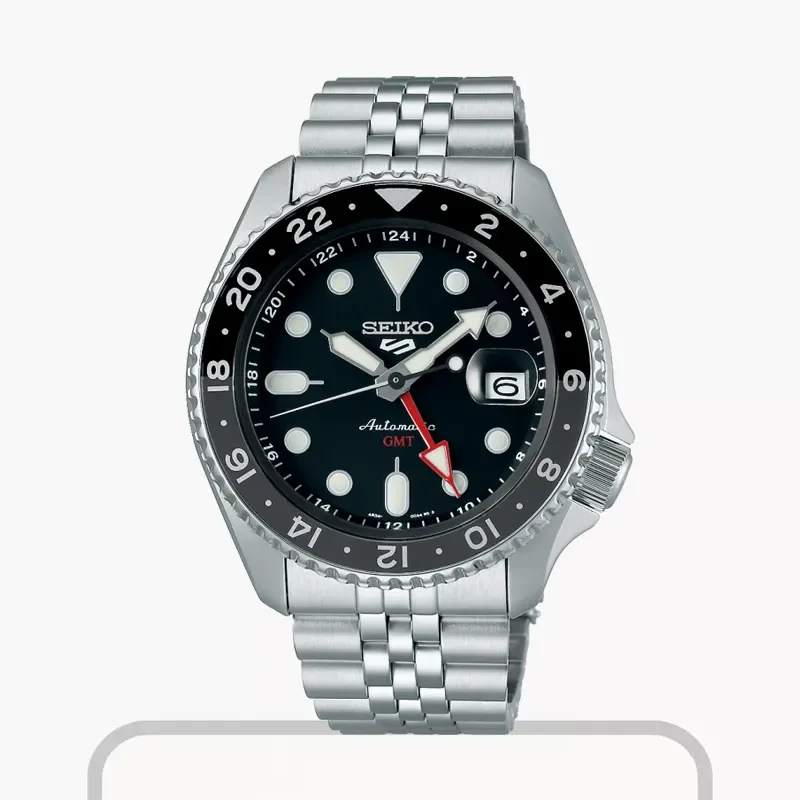 Seiko 5 Sports GMT Black Dial Precision Men’s Watch- SSK001K1